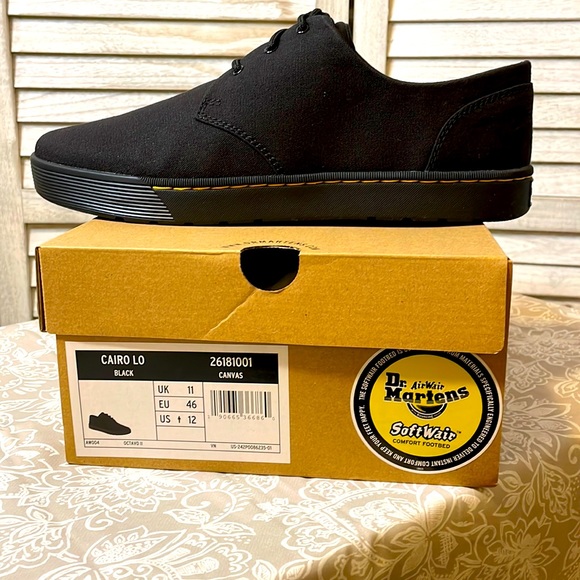 Dr. Martens Shoes | Doc Martens Cairo Lo Canvas Black 12 Mens | Color: Black | Size: 12 | Moongirlie93710's Closet